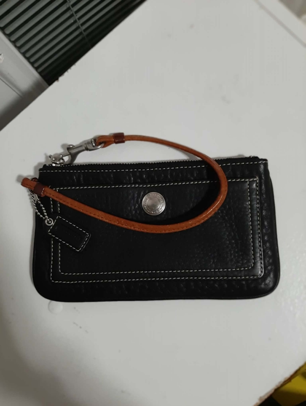 COACH Chelsea Pebbled Leather Wristlet